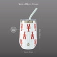 thumbnail image 5 of TAL 16oz Stainless Steel Wine Tumbler with Straw, Lobsters, 5 of 8
