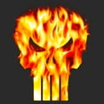 thumbnail image 2 of Mens Marvel: The Punisher Flame Skull Logo T Shirt, 2 of 5
