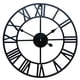 thumbnail image 1 of Reloj de pared para oficina en casa, estilo vintage, diseño numérico, metal, bajo ruido, reloj montado en la pared, negro Inevent HA4579-03B, 1 of 6