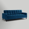 thumbnail image 6 of Loft Lyfe Swaine Linen Sofa Bed Convertible Tufted With Storage, Blue, 6 of 11