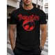 thumbnail image 1 of Camiseta gráfica de algodón ThunderCats para hombre, negra con estampado geométrico rojo, tejido de punto informal, cómoda y transpirable, ideal para el día de San Valentín. Ideal para deportes de oci, 1 of 4