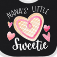 thumbnail image 4 of Inktastic Nana's Little Sweetie with Pink Heart Cookie Boys or Girls Baby Bib, 4 of 4