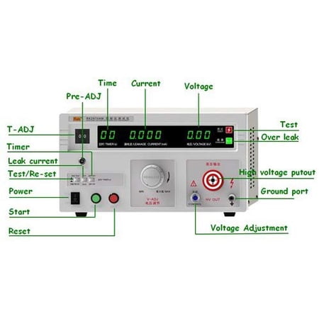 Techtongda 220V Dielectric Strength Withstand Hi-Pot 5KV(AC) 100VA Voltage Tester USA STOCK RK2670AM
