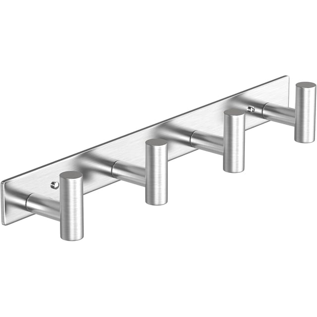 Coat Rack Wall Mount with L Shaped Coat Hooks Wall Hooks Heavy Duty Stainless Steel Towel Hooks Wall Coat Hanger Robe Hooks for Bathroom Kitchen Entryway ( Hooks PC)