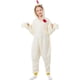 thumbnail image 2 of CANASOUR Mono de pollo para niños, disfraces de Navidad, Halloween, anime, cosplay, animales, pijamas de una pieza, niñas de 10 a 12 años (10 (125#), pollo blanco), 2 of 4