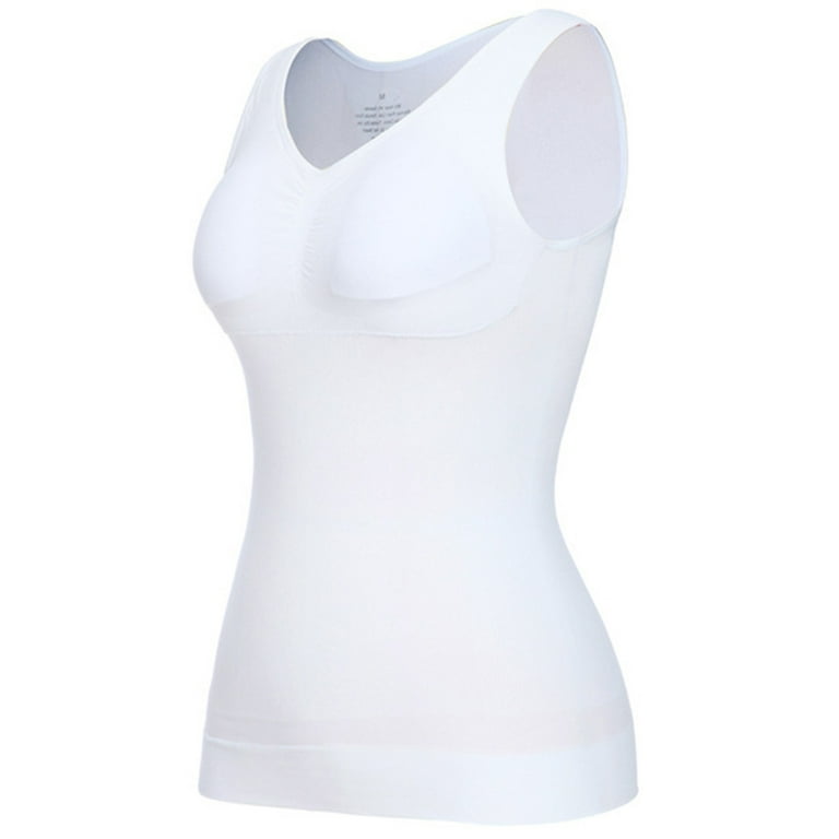Women Shaper Tank Tops Seamless Ribbed Square Neck