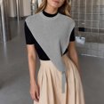 thumbnail image 2 of WEIYLL Fall Tops for Women 2025 Solid Color Triangular Shawl Small Layered Grey Fall Tops Casual ,One Size, 2 of 4