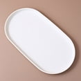 thumbnail image 2 of UDIYO Dessert Tray,Food Grade BPA Free Smooth Edge Storage Tray,Oval Storage Tray Dish Dinner Plate, 2 of 10