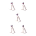 thumbnail image 1 of yingyy 1 Paire de Chaussettes Hautes 52 cm Élasticité Style Preppy Chaussettes Hautes Cosplay Bleu Rouge Rayé 5Ensemble, 1 of 6