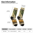 thumbnail image 2 of Fuzoiu Vintage Garlic Bread Illustration Print Athletic Crew Socks for Men & Women,Casual Crew Socks,Above Ankle Crew Socks for Business, Casual, 2 of 6