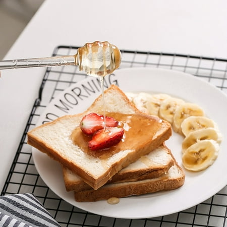 

Popvcly Honey Dipper Wand Stick Mixing Stirrer Honey Spoons Glass Stirring Bar Jam Stick Home Kitchen Dining Room Cafe Supplies Decoration
