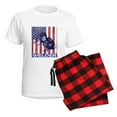thumbnail image 5 of CafePress - American Flag Welder Design Welding Image Pajamas - Women's Short Sleeve Print T-Shirt and Pants Light Cotton Pajama Set, 5 of 7