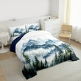 thumbnail image 2 of Manfei Natural Landscape Bedding Comforter Set,Mountain Pine Tree Twin Comforter Sets,Rustic Plant Bedding Set For Adults,Breathable Home Decor Reversible,2-Piece, 2 of 7