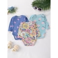 thumbnail image 6 of ENFLASH 100% Cotton Baby Bodysuit, Long Sleeve Bodysuits for Girls Infant Soft Clothes 9-12 Months, 6 of 7