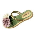 thumbnail image 2 of HWRETIE Women's Shoes,Flat Sandals Ladies Outdoor Fairy Style BUBAIBU Brand Comfortable Fashionable High End Trendy Womens Slippers Green, 2 of 6