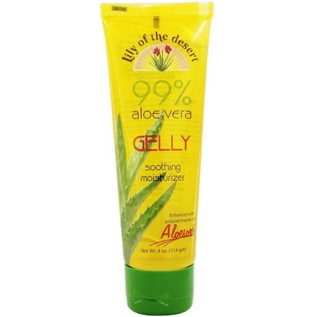 Lily of The Desert 99% Aloe Vera Gelly Soothing Moisturizer 4 oz (Pack of
