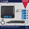 thumbnail image 3 of Taylor USB Rechargeable Precision Digital Kitchen Scale and Food Scale, 11 lb. Capacity Black, 3 of 13