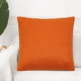 thumbnail image 6 of PiccoCasa 2Pcs Viscose Velvet Soft Decorative Throw Pillowcases 24"x24", Tangerine, 6 of 6