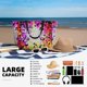thumbnail image 5 of Easygdp Colorful Tie Dye Stained Glass 3 Bolsa de Viaje de Playa de Gran Capacidad, Bolsa Tote Perfecta para la Playa, Escapadas de Fin de Semana y Viajes, 5 of 7