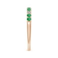 thumbnail image 3 of ANGARA Natural Round Emerald and Diamond Half Eternity Wedding Ring in 14K Rose Gold for Women (Size-2mm) | May Birthstone, Birthday, Anniversary, Jewelry Gift for Women | Natural Emerald Ring, 3 of 8