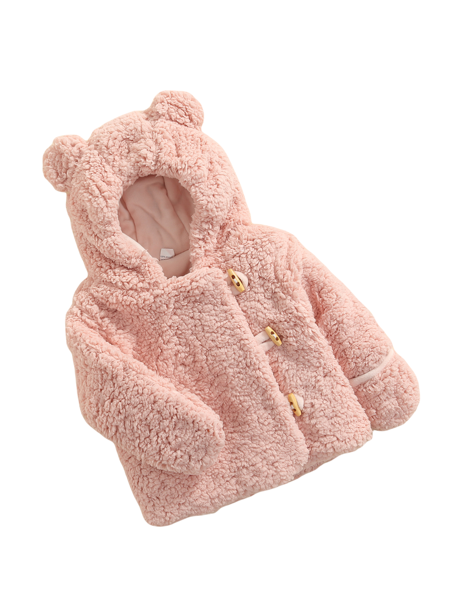 aturustex Baby Boys Girls Fleece Jacket Bear Ear Hoodie Warm Winter Outwear Top - image 2 of 7