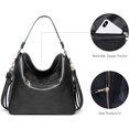 thumbnail image 4 of Bolso de mano para mujer Bolso bandolera para mujer Bolso grande para el hombro Bolso de cuero PU para mujer Bolso tipo billetera 2 piezas (Negro) ACTIVE  Biensenido a ACTIVE, 4 of 5