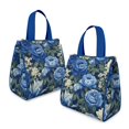 thumbnail image 2 of Pioneer Flower Floral Print Pattern Insulated Lunch Bag for Women & Adults,Large Portable Soft Cooler Lunch Bag,Thermal Food Storage Tote with Pearl Cotton,8.66L,8.75x5.75x9.5 Inch, 2 of 6