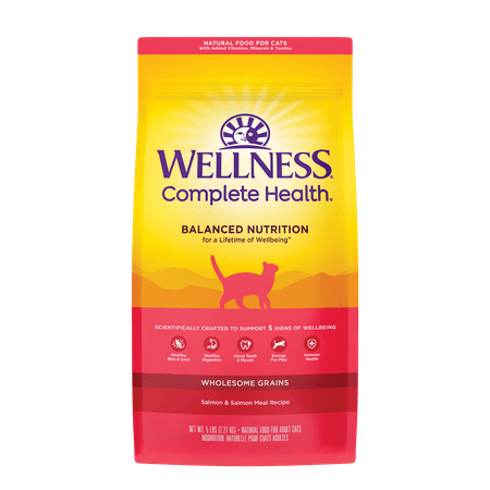 UPC: 0076344089933 | Wellness Complete Health Dry Cat Food Salmon & Salmon Meal Recipe 5lb Bag