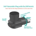 thumbnail image 2 of LAICAIW Plug in Light Socket [2-Pack], Outlet to Socket Adapter, 360° Rotatable Plug with On/Off Switch, ETL Listed, Black, 2 of 6