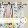 thumbnail image 6 of Gray Easter Bunny Kitchen Curtains Window Panels, Spring Easter Eggs Floral Wooden Insulated Window Treatment Curtain, Grommet Curtains for Bedroom/Living Room/Bathroom, 2 Piece 52"Wx84"L, 6 of 8