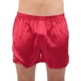 thumbnail image 1 of INTIMO Mens Classic Silk Boxers, Cherry Red, Small, 1 of 4