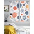 thumbnail image 3 of Abstract Dots Circles Sheer Curtains 72 Inches Long 2 Panels Wave Point Lines Simple Light Filtering Semi Sheer Window Curtains Drapes for Bedroom Living Room 52"x72", 3 of 7