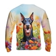 thumbnail image 2 of Welcome Spring Summer Doberman Pinscher Portrait Flower Blue Sky All Over Print 3D Sweatshirt Unisex Merch Doberman Dog Lover Gifts - 12001, 2 of 6