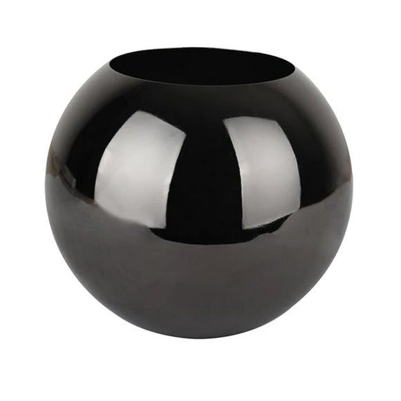 Stainless Steel Planter Sphere Pot for Succulents, & Small Plants for Desk, Window or Modern Kitchen Black