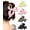 4.1" Black, Brown, Beige, Pink, variant on 4 Pack Cute Bow Claw Clip for Women, Nonslip Large Matte Strong Hold Bows Hair Clips for Thin and Thick Hair | Chic Hair Styling Accessories