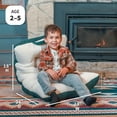 thumbnail image 3 of Big Joe Roma Kid's Bean Bag Chair, Oat Sherpa and Sage, Vegan Suede, 2 feet, 3 of 6