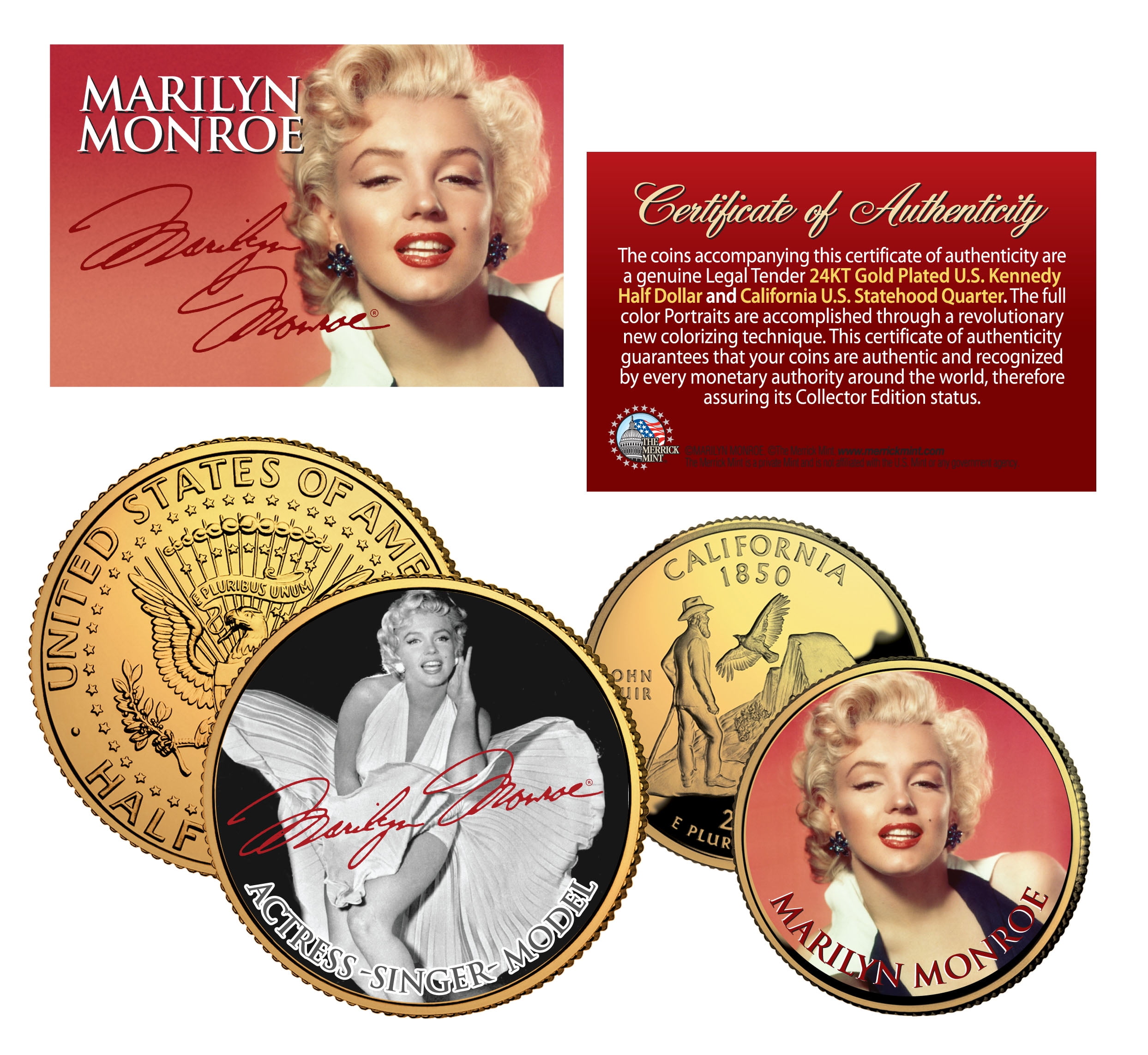Marilyn Monroe SUMMER Kennedy JFK Half Dollar OFFICIALLY LICENSED U.S Coin
