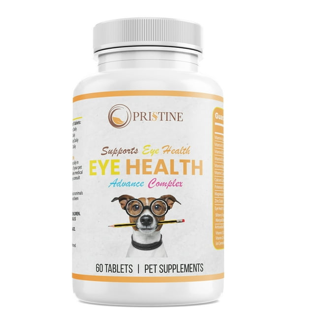Pristine Eye Health Support Supplement for Dogs - Advance Pet Vitamins Complex - 60 chewable tablets