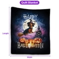 thumbnail image 5 of Happy Halloween Dachshund Witch Pumpkins Bats Quilt Blanket Wiener Dog Lover Gifts Idea Cozy Comforter Throw Blanket - 13012, 5 of 5
