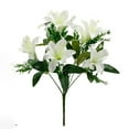 thumbnail image 3 of Realistic Artificial Flowers Simulated Lily Bouquet for Wedding and Home, 3 of 8