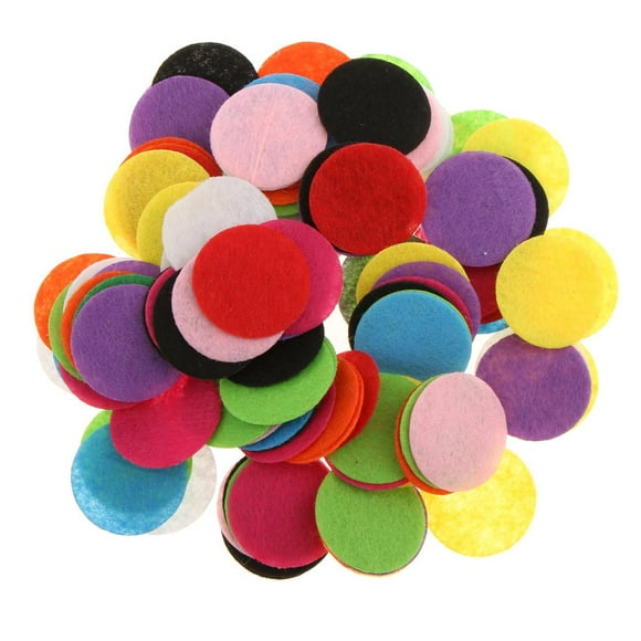 100pcs/Pack Mariage Saupoudre Coloré Cercle Tissu Confettis Décoration de Table 2.5cm