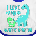 thumbnail image 4 of Inktastic I Love My Auntie-saurus Cute Brontosaurus Family Boys or Girls Baby Bib, 4 of 4