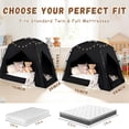 thumbnail image 6 of Bed Tents for Kids and Adults, Portable 100% Breathable and 93% Blackout Dream Play Tent, 3 Doors Big Privacy Space Sleeping Canopy for Floor or Twin Full Queen Sizes Bed, 6 of 8