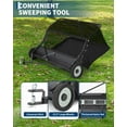 thumbnail image 3 of 50" Lawn Sweeper Tow Behind, 28 Cu.Ft Capacity Pull Behind Yard Sweeper Large Leaf Collector, Leaf & Grass Catcher with Adjustable Brush Height & Dump from Seat Handle for Yard, Farm, Garden, 3 of 6