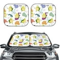 thumbnail image 2 of Haiem Orange Green Avocado Car Windshield Sun Shade (2 Pieces) Foldable Windshield Sun Shade Car Accessories for Truck SUV Pickup-Large, 2 of 7