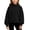 Black-25, variant on Mitankcoo Girls Mock Neck Ribbed Top Kids Loose Long Sleeve Pullover Sweatshirt for Fall Winter Casual Daily Outfits 4-15Y