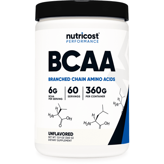 Nutricost BCAA Powder 2:1:1 60 Servings (Unflavored)- Branched Chain Amino Acids