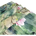 thumbnail image 3 of Coolnut Pink Flower Green Shower Curtain Bathroom Decor Watercolor Shower Curtain Sets Fabric Cloth Bathroom Curtains with Hooks 60x72 Inch, 3 of 6
