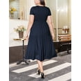 thumbnail image 4 of a.Jesdani Women's Plus Size Dresses Casual Short Sleeve Flowy Tiered Summer Maxi Dresses L-4X, 4 of 6