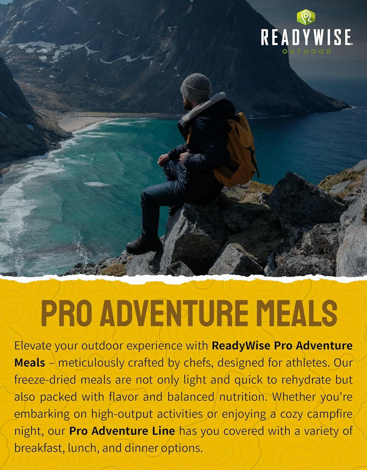 ReadyWise Outdoor Pro Adventure Meal, Breakfast Skillet, Freeze-Dried, 2 Servings/Pouch
